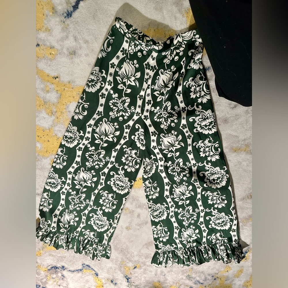 Zara floral ruffle pants wide leg - Picture 6 of 6